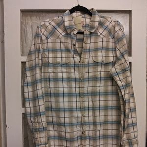Lucky brand Jeans plaid western shirt M
